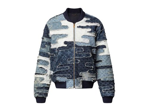 Louis Vuitton x Nigo Patchwork Denim Bomber Jacket - Indigo - YP1AILMW