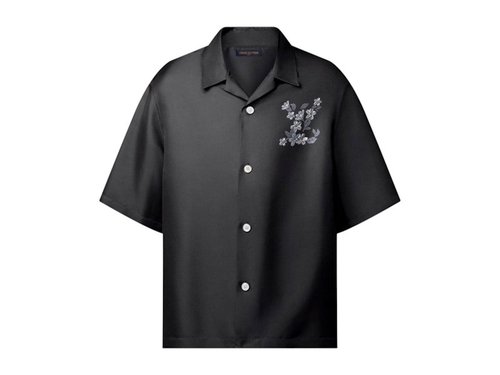 Louis Vuitton x Nigo Printed Signature Silk Shirt - Black - YP1AIMHU