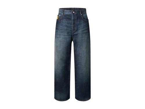 Louis Vuitton x Nigo Wide Leg Denim Pants - Indigo - YP1AIMO6