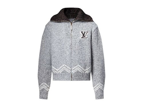 Louis Vuitton x Nigo Zippered Knitted Jacket - Light Gray - YP1AIMD0