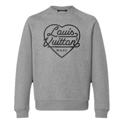 Louis Vuitton x NIGO2 Crossover LV2 SS22 Large Love Logo Alphabet Printing Cozy Pullover Autumn - Gray - YP1A9GLT