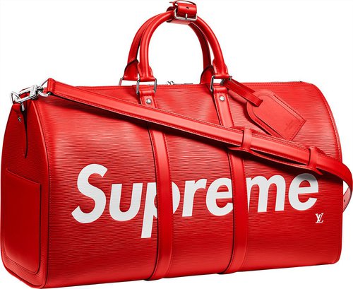 Louis Vuitton x Supreme Keepall Bandouliere Epi 45 Red - Multicolor