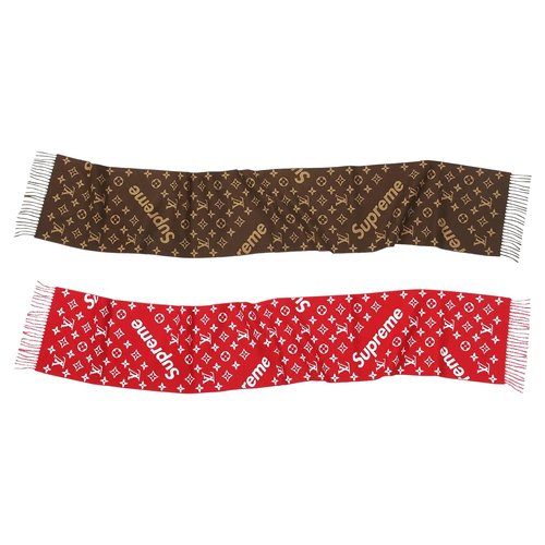 Louis Vuitton x Supreme Monogram Scarf - 00049 1SS1725LVXSMS RED