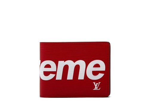 Louis Vuitton x Supreme Slender Wallet Epi Red - Multicolor