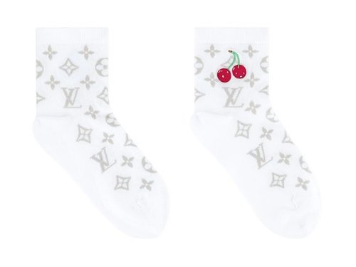 Louis Vuitton x Takashi Murakami Monogram Cherry Socks - White - YPM7990S