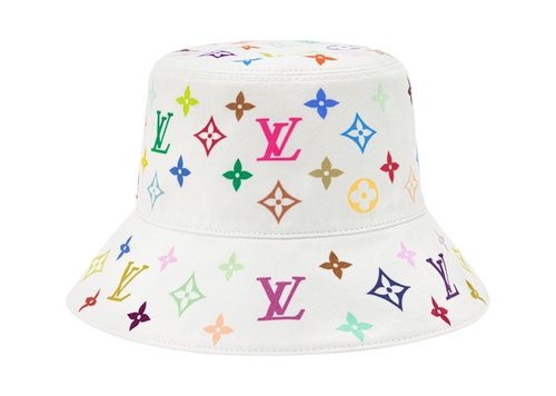 Louis Vuitton x Takashi Murakami Reversible Superflat Bucket Hat - Multicolor White - 1M7986