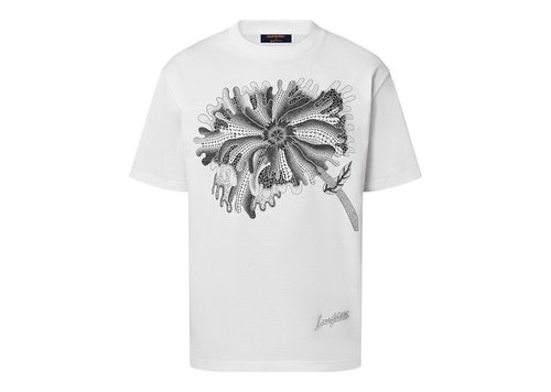 Louis Vuitton x Yayoi Kusama Psychedelic Flower Regular T-Shirt - Milky White - YP1AB6IJ