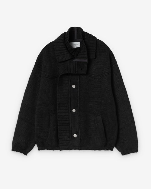 Louther Carhartt WIP Draft Knit Cardigan - Black - LOUTHER6