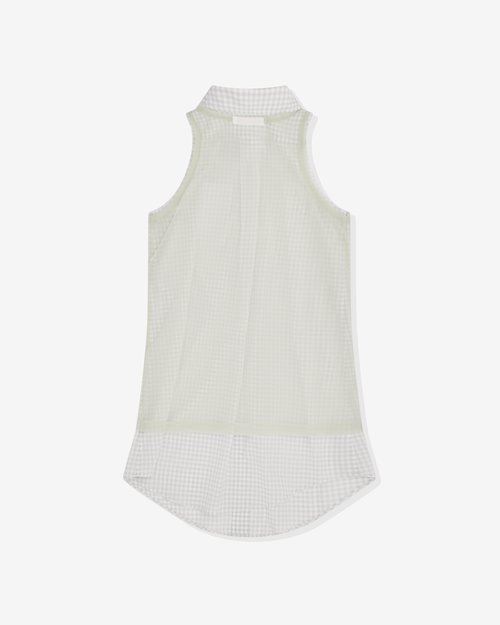 Maison Margiela Back to Front Check Shirt - Pale Green/Light Green - S51NL0046