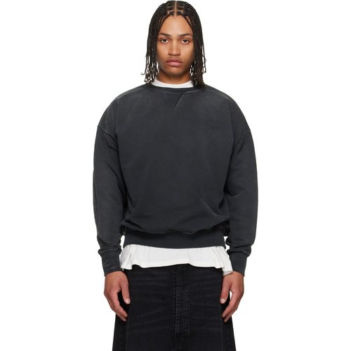 Maison Margiela Black Embroidered Logo Sweatshirt - Vintage Black - S67GU0039 S25520859