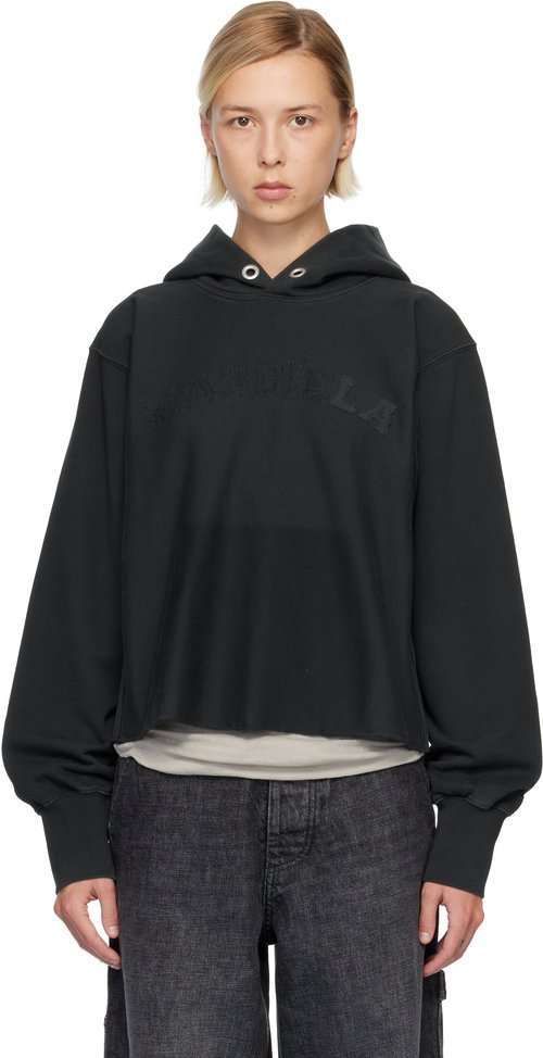 Maison Margiela Black Logo Hoodie - Vintage Carbon - S51GU0139 S25520862