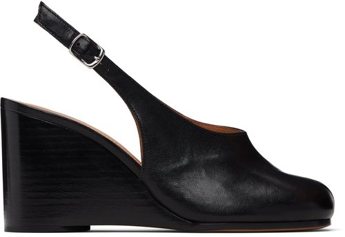 Maison Margiela Black Tabi Wedge Slingback - T8013 Black - S58WP0296 P3753