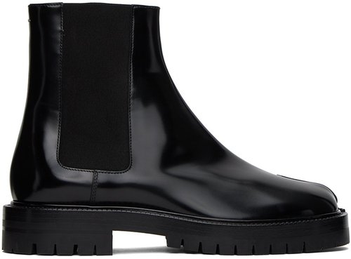 Maison Margiela Burgundy Tabi County Chelsea Boots 