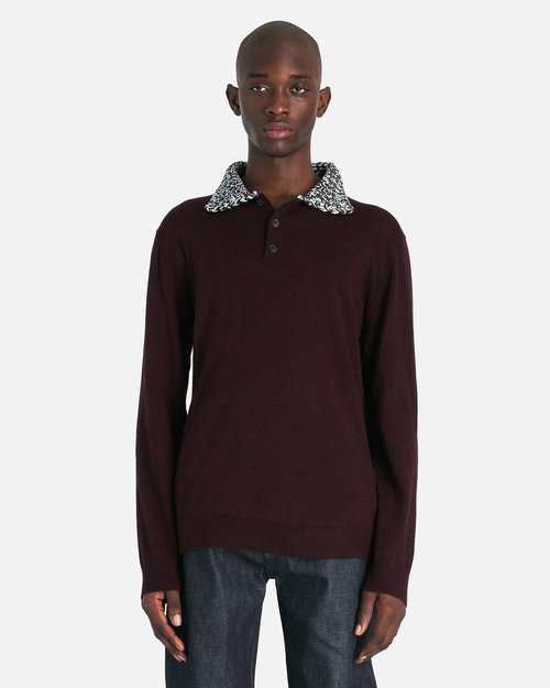 Maison Margiela ピケポロシャツ（バーガンディ / S） Maison Margiela ピケポロシャツ（バーガンディ / S） Maison Margiela