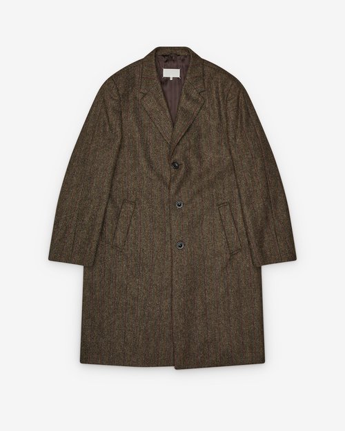 Maison Margiela Single-breasted Wool Coat - Brown - S67AA0070M35607001F