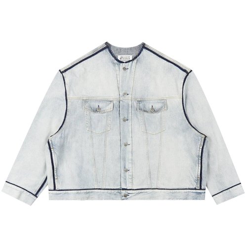 Maison Margiela Collarless Denim Jacket - S50AM0611 S30870 965