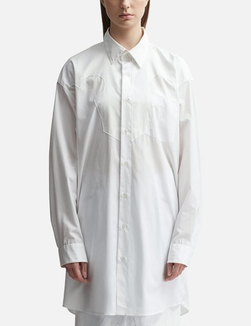 Maison Margiela Cotton Poplin Shirt Dress - Winter White