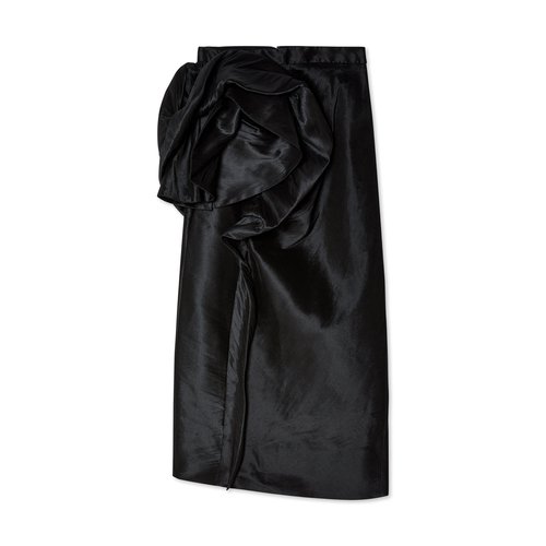 Maison Margiela Draped Midi Skirt - Black - S51ME0005S60450