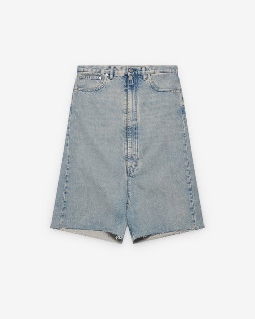 Maison Margiela Dropped-Rise Denim Bermudas - Light Blue