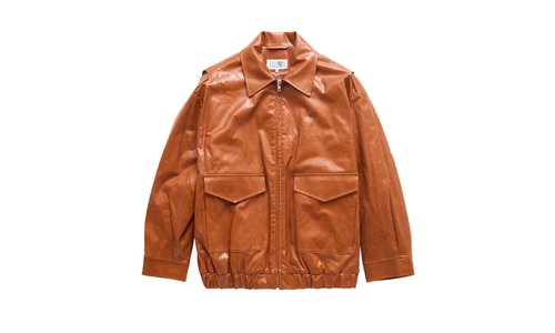Maison Margiela Faux Leather Aviator Bomber Jacket - SH0AM0065M35465188
