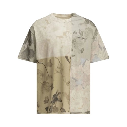Maison Margiela Floral Print T-Shirt - Beige Flowers - S67GC0052 S24575 978