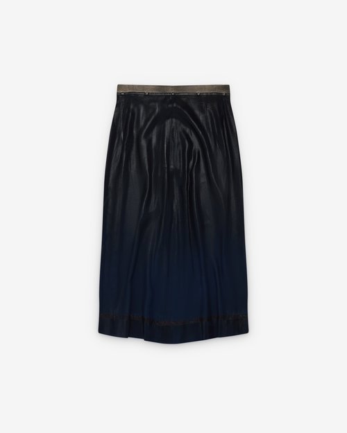 Maison Margiela Foil-treated Midi Skirt - Black - S51ME0051