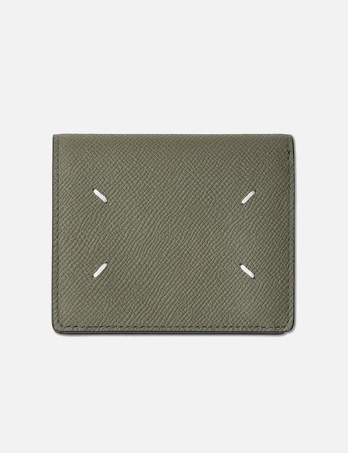Maison Margiela Four stitches Leather cardholder - Khaki