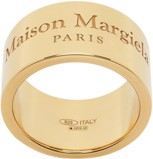 Maison Margiela Gold Thick Band Ring 'Yellow gold bura
