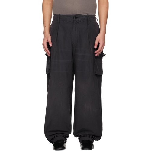 Maison Margiela Gray Cotton-Blend Cargo Pants - Washed black - S50KA0708 M35685861
