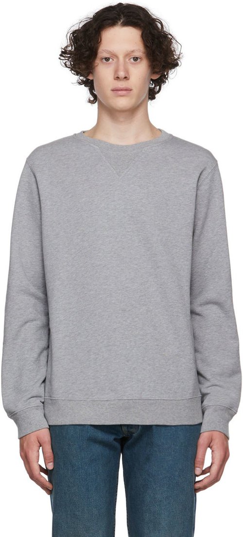 Maison Margiela Gray Cotton Sweatshirt - Grey Melange - S50GU0181S25500858M