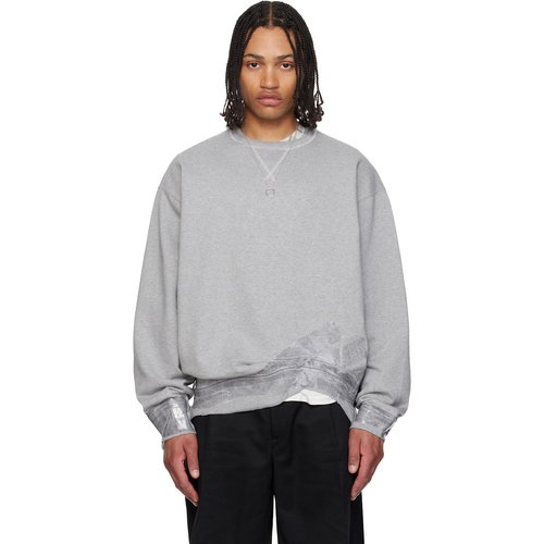 Maison Margiela Gray Taped Jersey Sweatshirt - Grey Melange - S67GU0038S25505858M