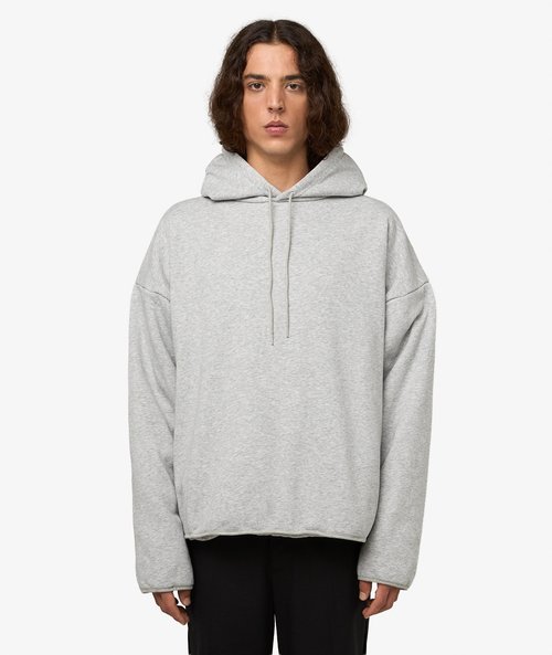 MM6 Maison Margiela Gray Drawstring Hoodie - Light Grey Mela - SH0GU0030M25013857M