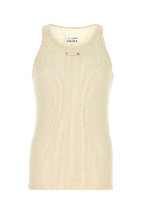 Maison Margiela Ivory Cotton Blend Tank Top - S50NL0049M20060 103