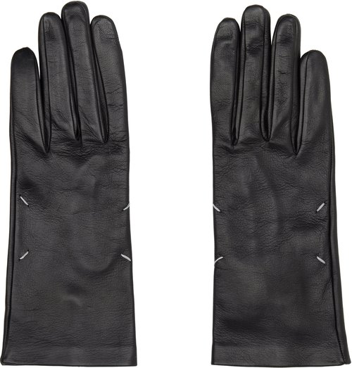 Maison Margiela Leather Gloves - Black - S51TS0074SY1622_900