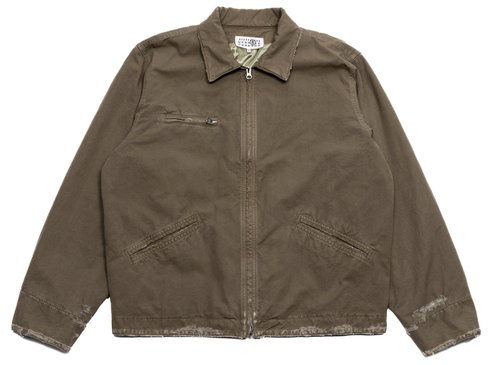Maison Margiela MM6 Padded Canvas Overshirt Jacket - Olive - SH0AM0029
