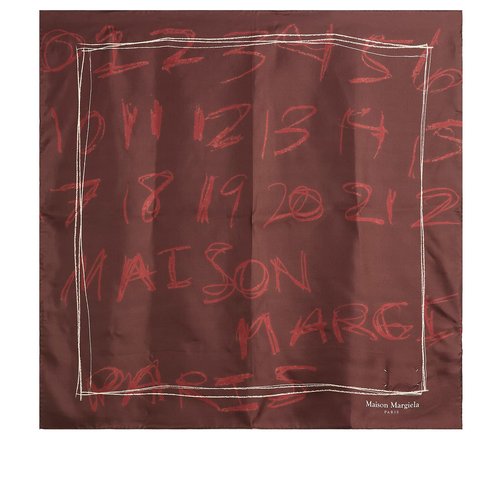 Maison Margiela Number Scarf - Burgundy - S51TF0049M35820359S
