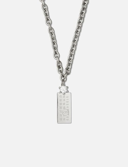 Maison Margiela Numeric Charm Necklace - Polished Palladio