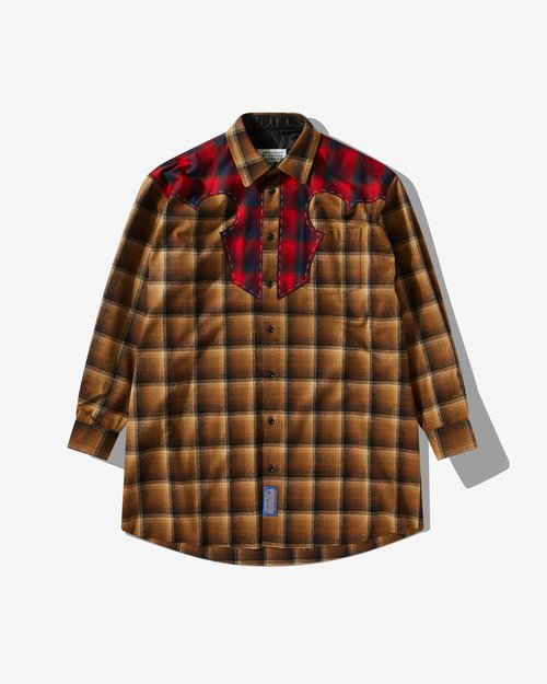 Maison Margiela Pendleton Yoke Shirt - Brown - S51DT0009