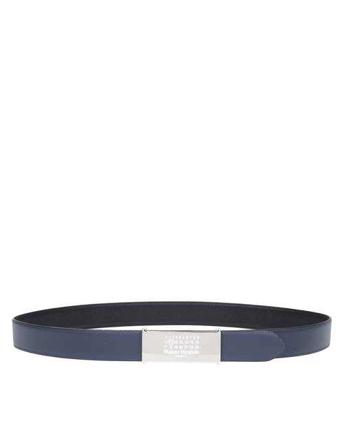 Maison Margiela Reversible Leather Belt, Blue/black - SA3TP0009P4745H9369