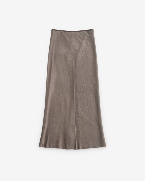 Maison Margiela Satin Midi Skirt - Taupe - S29MA0512M35586