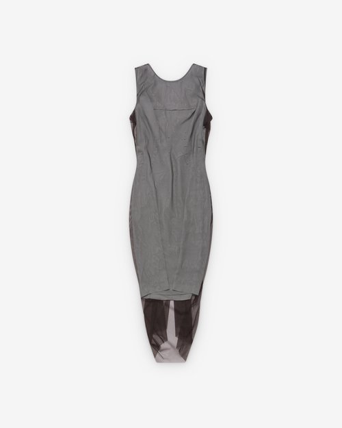 Maison Margiela Sheer Midi Dress - Brown - S51DD0055