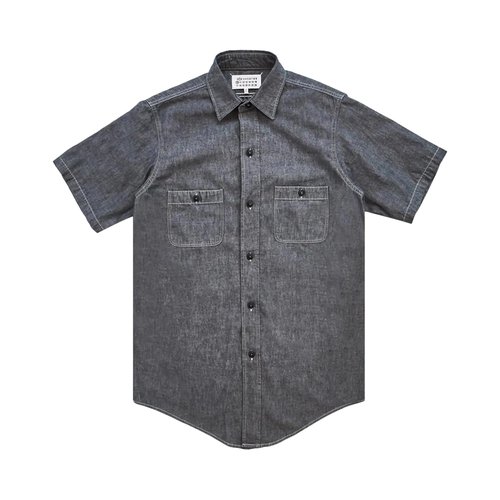 Maison Margiela Short-Sleeve Broadcloth Shirt | Size 43 - S50DR0010 M30022 854