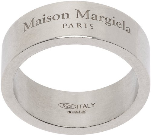Maison Margiela Silver Logo Ring - Palladio buratta - SM1UQ0082 SV0158951