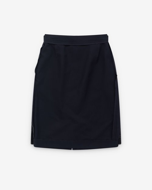 Maison Margiela Skirt With Raw Hem - Blue/Black - S51ME0045MTN107