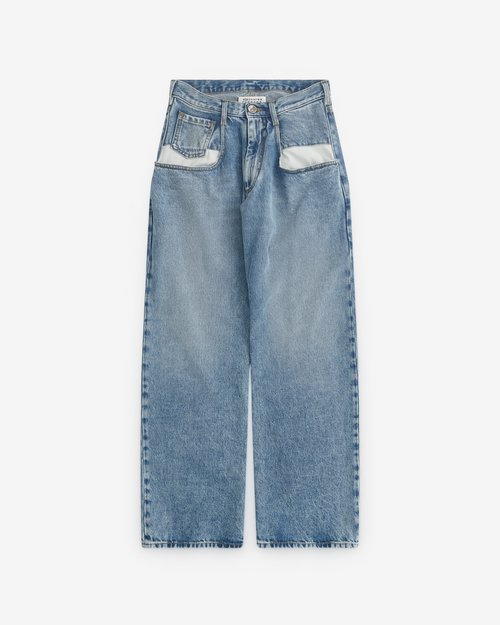 Maison Margiela Straight Jeans With Contrasted Pockets - Blue - S51LA0052