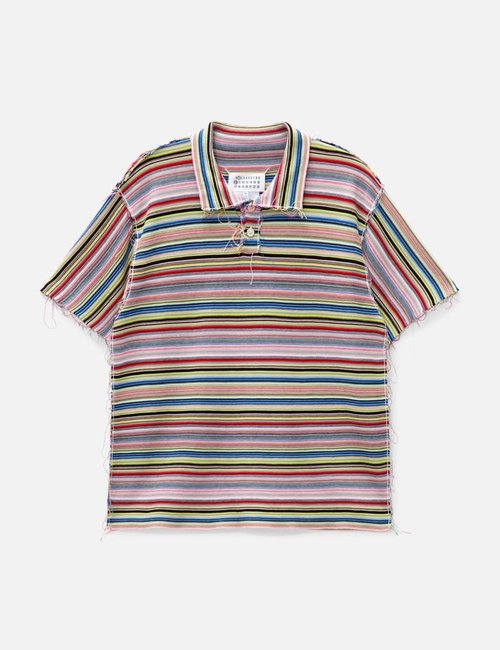 Maison Margiela Stripe Knit Polo Shirt - Stripes