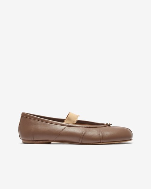 Maison Margiela Tabi Elastic Band Ballerina - Warm Brown - S39WZ0104P6853