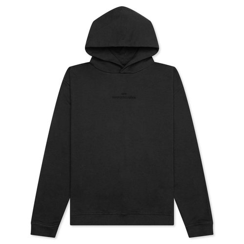 Maison Margiela Tonal Upside Down Logo Hoodie - Washed Black/Tonal Embroidery - S50GU0167 S25503 860