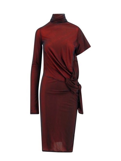 Maison Margiela Viscose Dress With Asymmetric Sleeves - S51DD0014STJ398962
