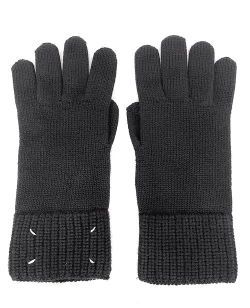 Maison Margiela Wool Gloves - S67TS0028M13184 900 BLACK